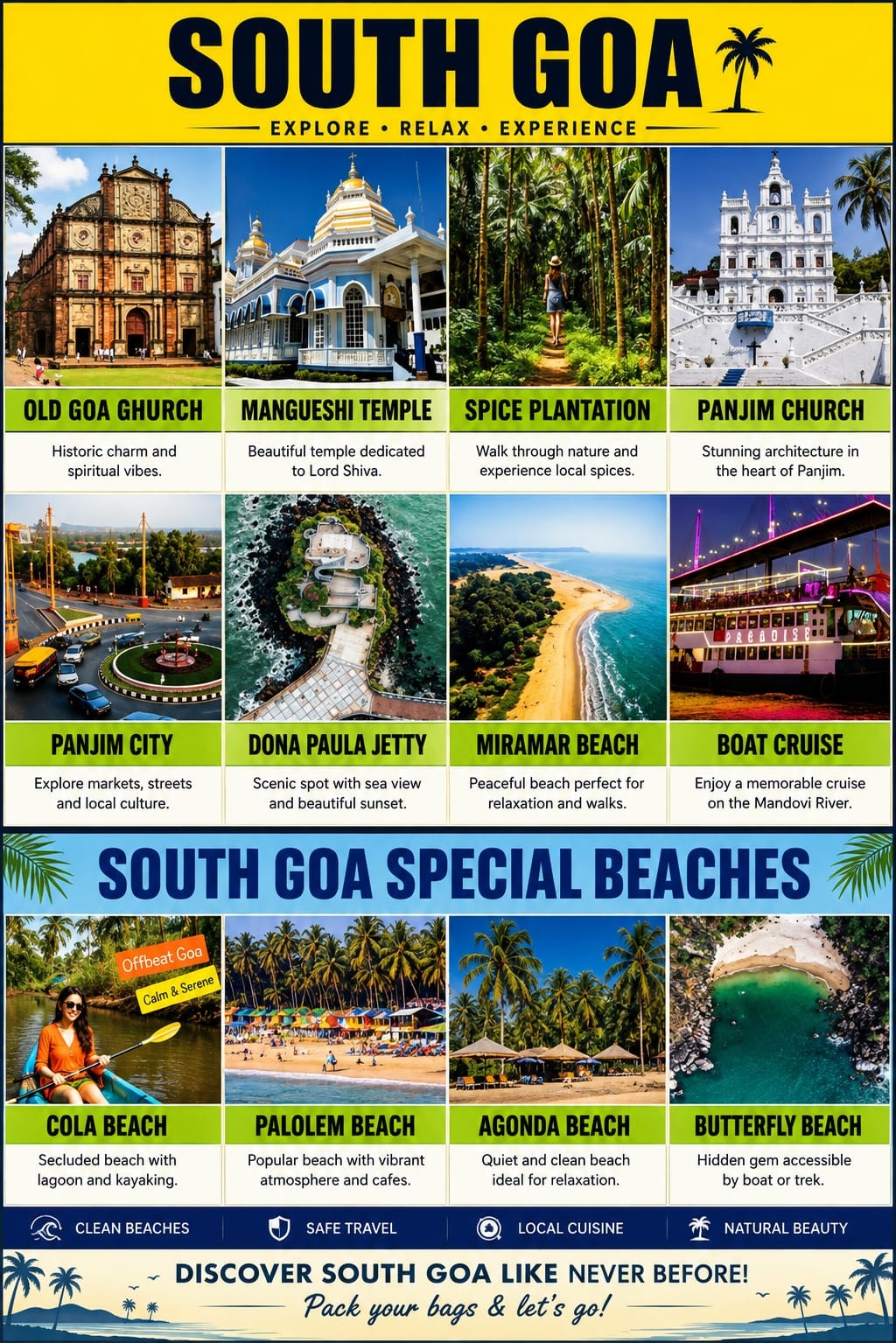 EVELYN TOURS AND TRAVELS - South Goa Tour Package Poster